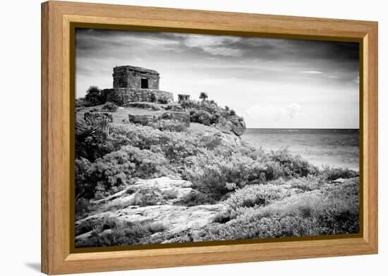 ¡Viva Mexico! B&W Collection - Tulum Riviera Maya I-Philippe Hugonnard-Framed Premier Image Canvas