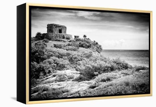 ¡Viva Mexico! B&W Collection - Tulum Riviera Maya I-Philippe Hugonnard-Framed Premier Image Canvas