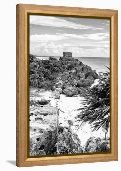 ¡Viva Mexico! B&W Collection - Tulum Riviera Maya IV-Philippe Hugonnard-Framed Premier Image Canvas