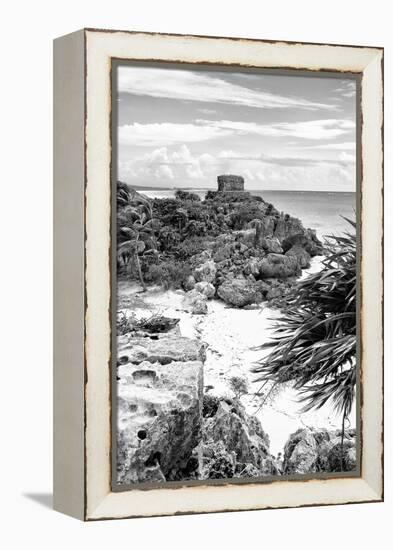 ¡Viva Mexico! B&W Collection - Tulum Riviera Maya IV-Philippe Hugonnard-Framed Premier Image Canvas