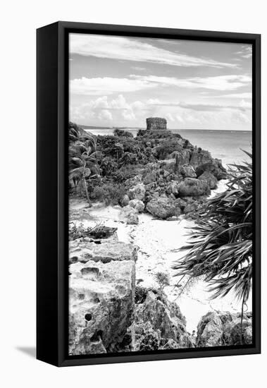 ¡Viva Mexico! B&W Collection - Tulum Riviera Maya IV-Philippe Hugonnard-Framed Premier Image Canvas