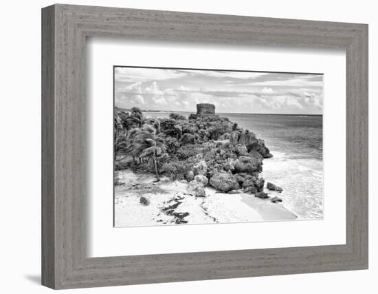 ¡Viva Mexico! B&W Collection - Tulum Riviera Maya VI-Philippe Hugonnard-Framed Premium Photographic Print