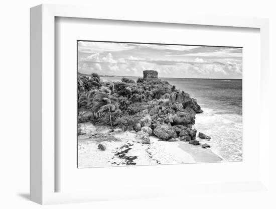 ¡Viva Mexico! B&W Collection - Tulum Riviera Maya VI-Philippe Hugonnard-Framed Premium Photographic Print