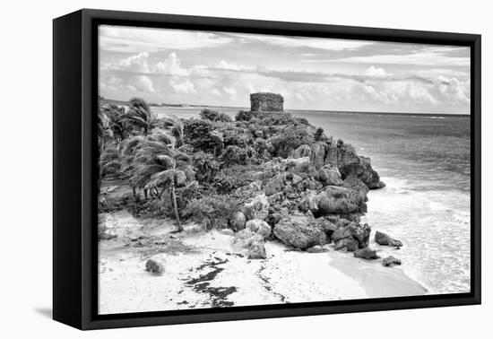 ¡Viva Mexico! B&W Collection - Tulum Riviera Maya VI-Philippe Hugonnard-Framed Premier Image Canvas