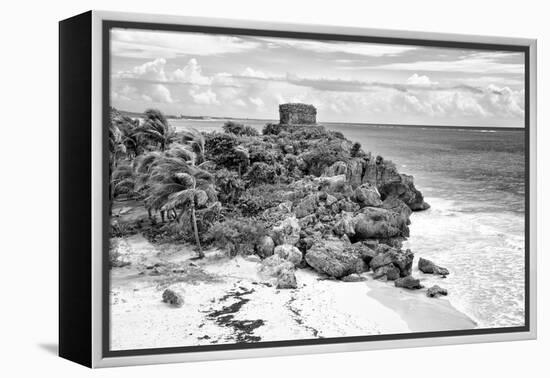 ¡Viva Mexico! B&W Collection - Tulum Riviera Maya VI-Philippe Hugonnard-Framed Premier Image Canvas