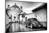 ¡Viva Mexico! B&W Collection - VW Beetle Car in San Cristobal de Las Casas-Philippe Hugonnard-Mounted Photographic Print