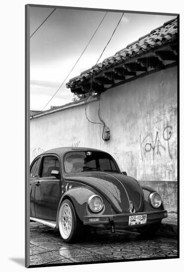 ¡Viva Mexico! B&W Collection - VW Beetle in San Cristobal de Las Casas-Philippe Hugonnard-Mounted Photographic Print