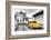 ?Viva Mexico! B&W Collection - Yellow VW Beetle Car in San Cristobal de Las Casas-Philippe Hugonnard-Framed Photographic Print