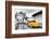 ?Viva Mexico! B&W Collection - Yellow VW Beetle Car in San Cristobal de Las Casas-Philippe Hugonnard-Framed Photographic Print