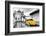 ?Viva Mexico! B&W Collection - Yellow VW Beetle Car in San Cristobal de Las Casas-Philippe Hugonnard-Framed Photographic Print