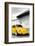 ¡Viva Mexico! B&W Collection - Yellow VW Beetle in San Cristobal de Las Casas-Philippe Hugonnard-Framed Photographic Print