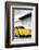 ¡Viva Mexico! B&W Collection - Yellow VW Beetle in San Cristobal de Las Casas-Philippe Hugonnard-Framed Photographic Print