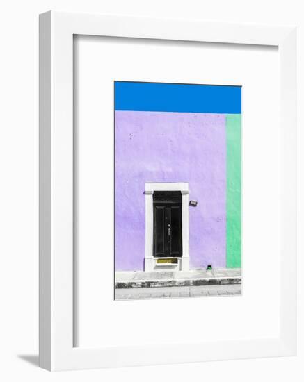 ¡Viva Mexico! Collection - 124 Street Campeche - Mauve & Green Wall-Philippe Hugonnard-Framed Photographic Print