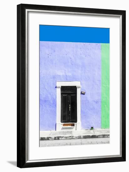 ¡Viva Mexico! Collection - 124 Street Campeche - Purple & Green Wall-Philippe Hugonnard-Framed Photographic Print