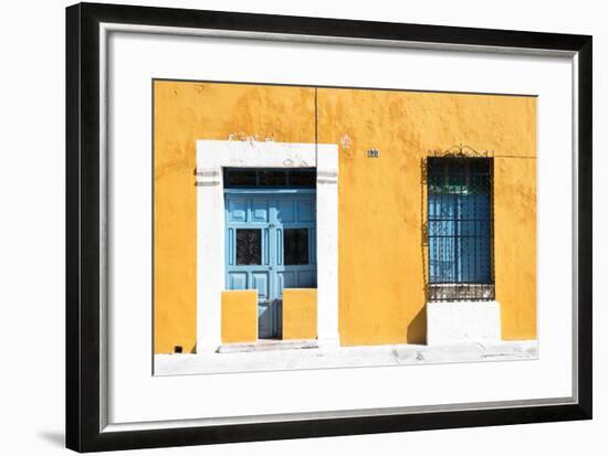 ¡Viva Mexico! Collection - 130 Street Campeche - Dark Yellow Wall-Philippe Hugonnard-Framed Photographic Print