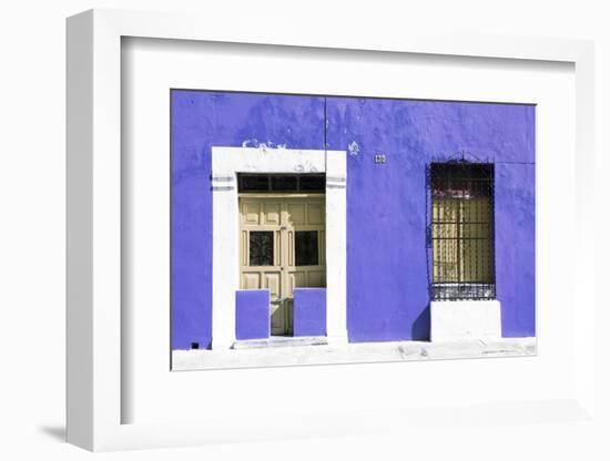 ¡Viva Mexico! Collection - 130 Street Campeche - Eggplant Wall-Philippe Hugonnard-Framed Photographic Print