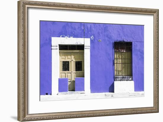 ¡Viva Mexico! Collection - 130 Street Campeche - Eggplant Wall-Philippe Hugonnard-Framed Photographic Print