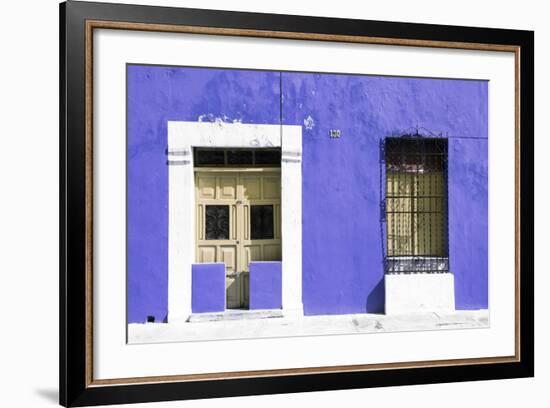 ¡Viva Mexico! Collection - 130 Street Campeche - Eggplant Wall-Philippe Hugonnard-Framed Photographic Print