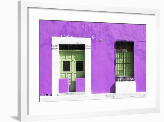 ¡Viva Mexico! Collection - 130 Street Campeche - Purple Wall-Philippe Hugonnard-Framed Photographic Print