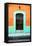 ¡Viva Mexico! Collection - 19e Door and Orange Wall-Philippe Hugonnard-Framed Premier Image Canvas