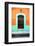 ¡Viva Mexico! Collection - 19e Door and Orange Wall-Philippe Hugonnard-Framed Photographic Print