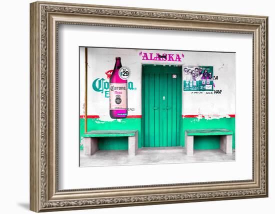¡Viva Mexico! Collection - "ALASKA" Coral Green Bar-Philippe Hugonnard-Framed Photographic Print