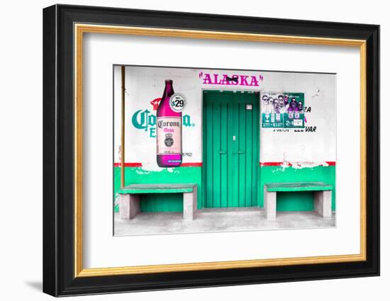 ¡Viva Mexico! Collection - "ALASKA" Coral Green Bar-Philippe Hugonnard-Framed Photographic Print