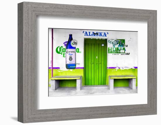 ¡Viva Mexico! Collection - "ALASKA" Lime Green Bar-Philippe Hugonnard-Framed Photographic Print