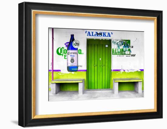 ¡Viva Mexico! Collection - "ALASKA" Lime Green Bar-Philippe Hugonnard-Framed Photographic Print