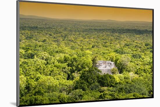 ¡Viva Mexico! Collection - Ancient Maya City within the jungle at Sunset - Calakmul-Philippe Hugonnard-Mounted Photographic Print