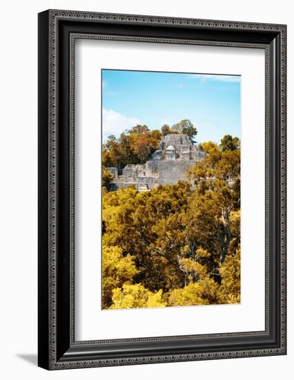 ¡Viva Mexico! Collection - Ancient Maya City within the jungle in Autumn of Calakmul IV-Philippe Hugonnard-Framed Photographic Print