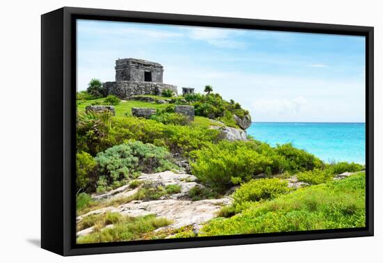 ¡Viva Mexico! Collection - Ancient Mayan Fortress in Riviera Maya - Tulum-Philippe Hugonnard-Framed Premier Image Canvas