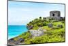 ¡Viva Mexico! Collection - Ancient Mayan Fortress in Riviera Maya - Tulum-Philippe Hugonnard-Mounted Photographic Print