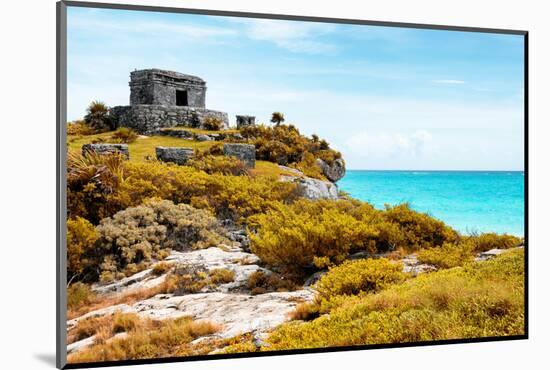¡Viva Mexico! Collection - Ancient Mayan Fortress in Riviera Maya with Fall Colors - Tulum-Philippe Hugonnard-Mounted Photographic Print