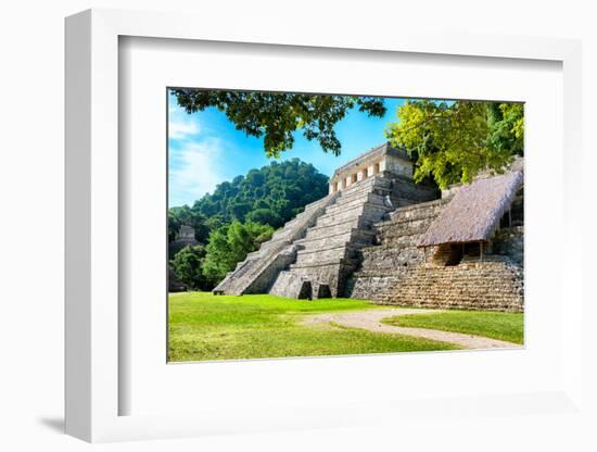 ¡Viva Mexico! Collection - Beautiful Temple of the Inscription - Palenque-Philippe Hugonnard-Framed Photographic Print
