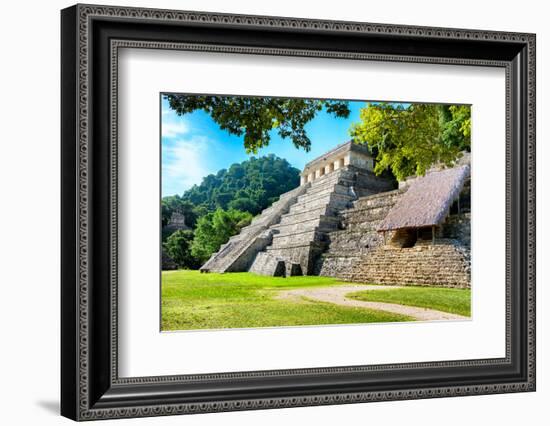 ¡Viva Mexico! Collection - Beautiful Temple of the Inscription - Palenque-Philippe Hugonnard-Framed Photographic Print