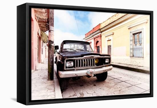 ¡Viva Mexico! Collection - Black Jeep and Colorful Street II-Philippe Hugonnard-Framed Premier Image Canvas