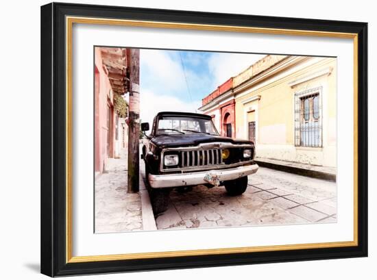 ¡Viva Mexico! Collection - Black Jeep and Colorful Street II-Philippe Hugonnard-Framed Photographic Print