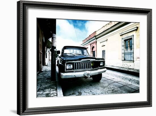 ¡Viva Mexico! Collection - Black Jeep and Colorful Street III-Philippe Hugonnard-Framed Photographic Print