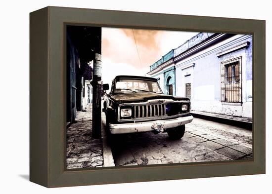 ¡Viva Mexico! Collection - Black Jeep and Colorful Street VI-Philippe Hugonnard-Framed Premier Image Canvas
