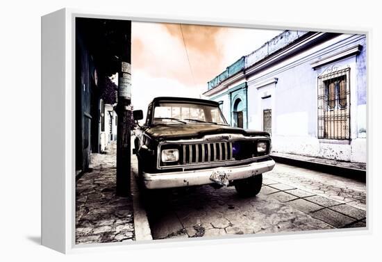 ¡Viva Mexico! Collection - Black Jeep and Colorful Street VI-Philippe Hugonnard-Framed Premier Image Canvas