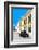 ¡Viva Mexico! Collection - Black VW Beetle and Yellow Architecture - Campeche-Philippe Hugonnard-Framed Photographic Print