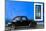 ¡Viva Mexico! Collection - Black VW Beetle Car with Dark Blue Street Wall-Philippe Hugonnard-Mounted Photographic Print