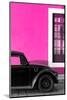 ¡Viva Mexico! Collection - Black VW Beetle with Pink Street Wall-Philippe Hugonnard-Mounted Photographic Print