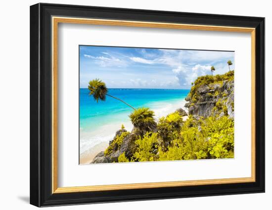 ¡Viva Mexico! Collection - Caribbean Coastline in Tulum II-Philippe Hugonnard-Framed Photographic Print