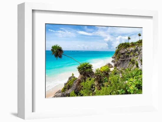 ¡Viva Mexico! Collection - Caribbean Coastline in Tulum-Philippe Hugonnard-Framed Photographic Print