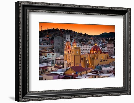¡Viva Mexico! Collection - Colorful City at Twilight - Guanajuato-Philippe Hugonnard-Framed Photographic Print