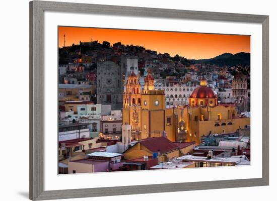 ¡Viva Mexico! Collection - Colorful City at Twilight - Guanajuato-Philippe Hugonnard-Framed Photographic Print