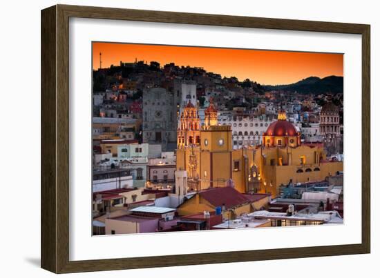 ¡Viva Mexico! Collection - Colorful City at Twilight - Guanajuato-Philippe Hugonnard-Framed Photographic Print