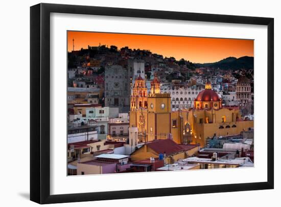 ¡Viva Mexico! Collection - Colorful City at Twilight - Guanajuato-Philippe Hugonnard-Framed Photographic Print